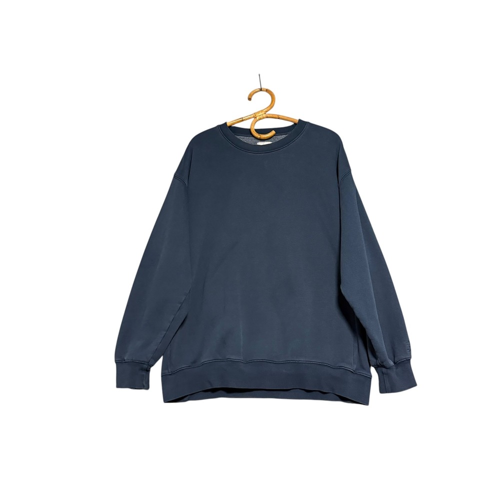 Aritzia | TNA | CozyAF Fleece Perfect Crew Sweatshirt Blue Size 2